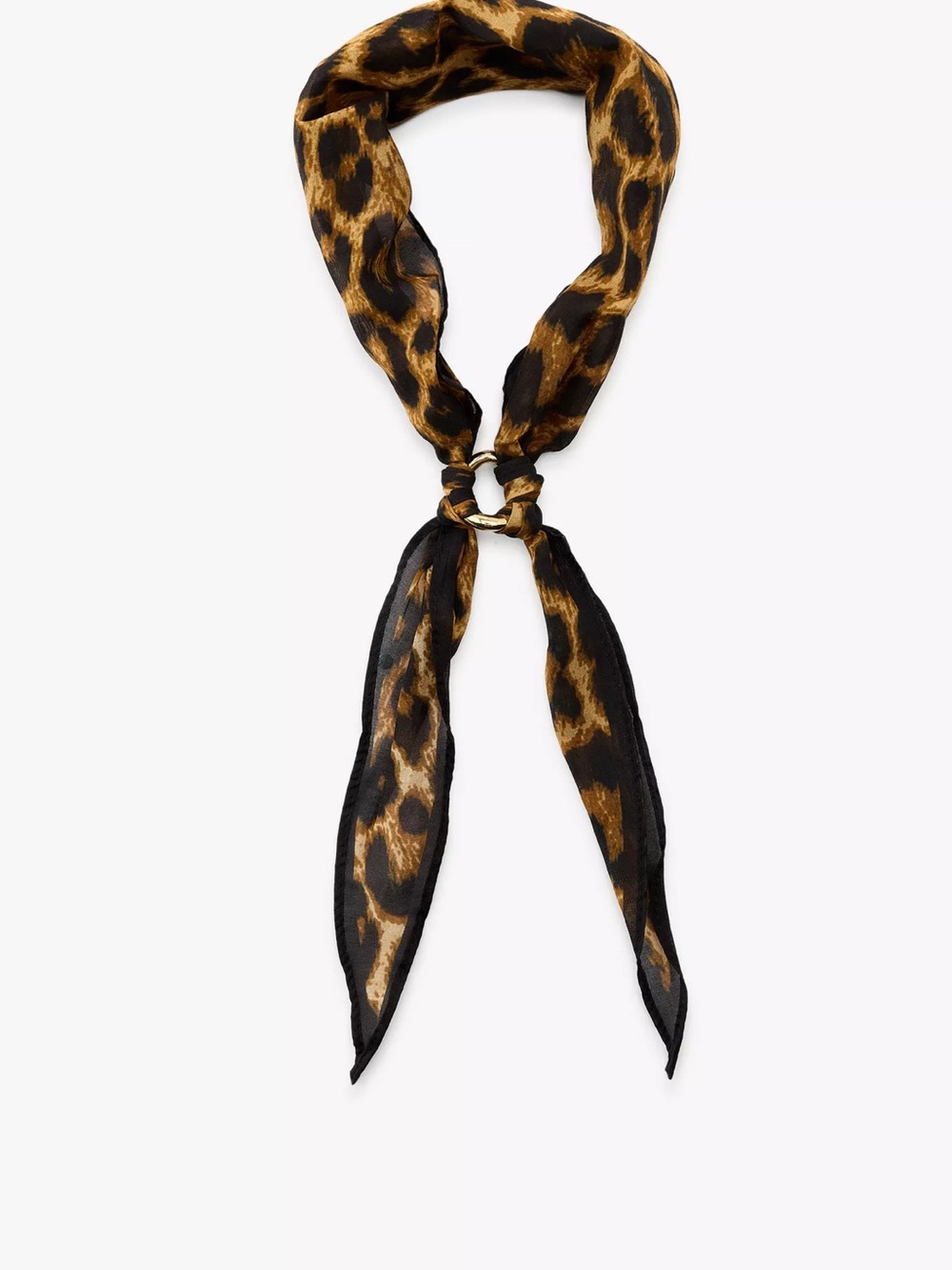 Zara (%28Silk) Animal Print Bandana with Ring